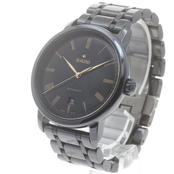 RADO Dia Master 763.0805.3/R14805162 Date black Dial Automatic Men's - Picture 1 of 11